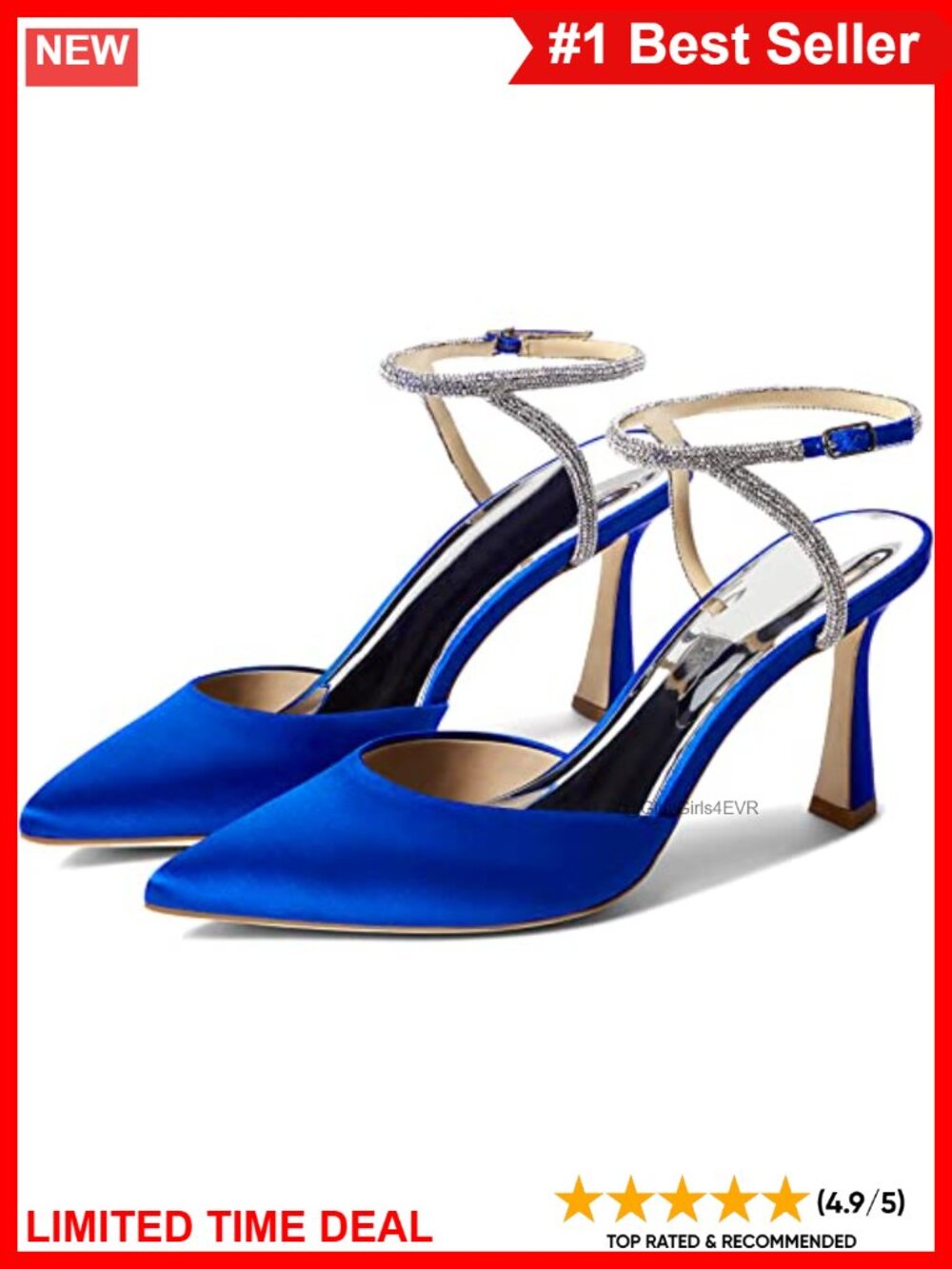 Satin Rhinestone Kitten Heel Pointed Toe Pumps Wedding Dress Shoes